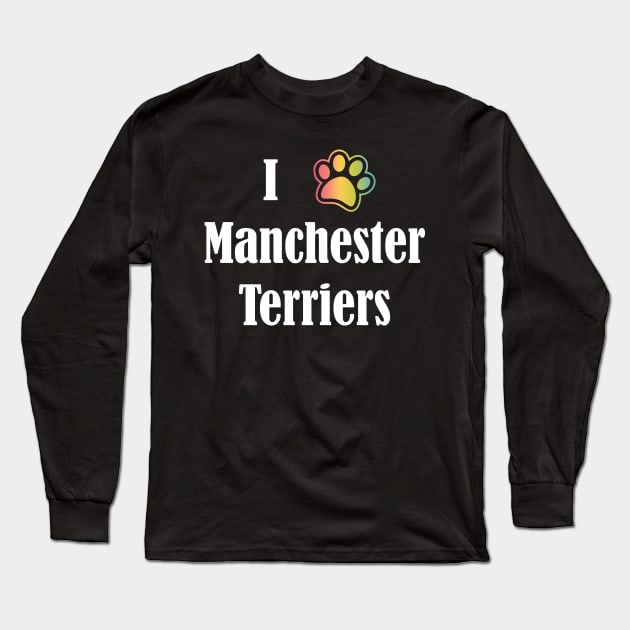 I Heart Manchester Terriers | I Love Manchester Terriers Long Sleeve T-Shirt by jverdi28
